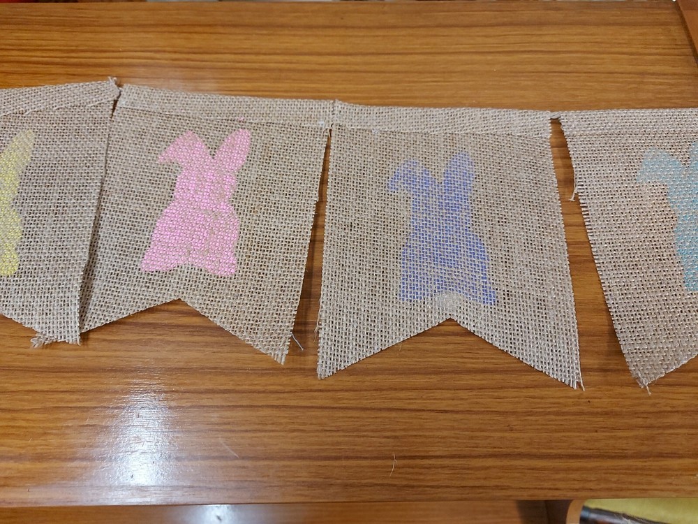 Easter Bunny Jute Bunting, Flags