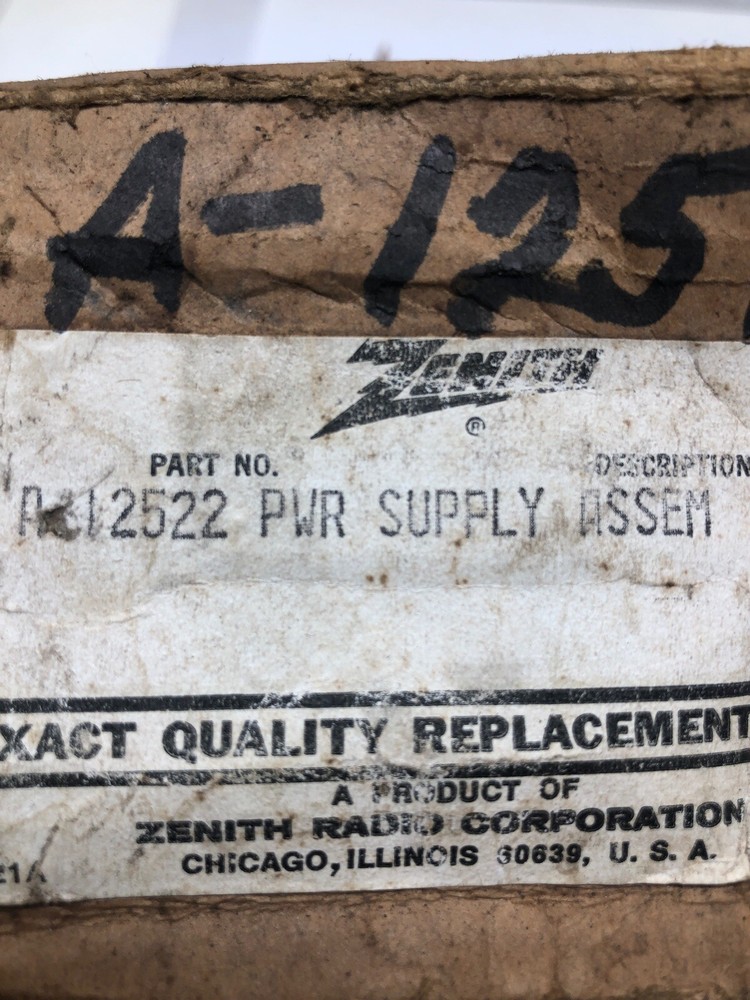 Zenith A-12522 Power Supply Assembly