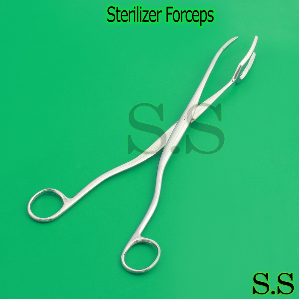 Sterilizer Forceps 8" Three Prong Surgical Dental Instruments