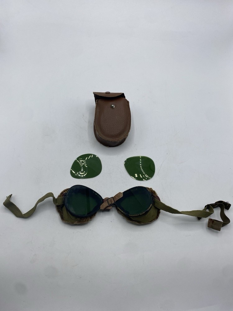 WWII US Fur Lined Aviation Pilot Goggles