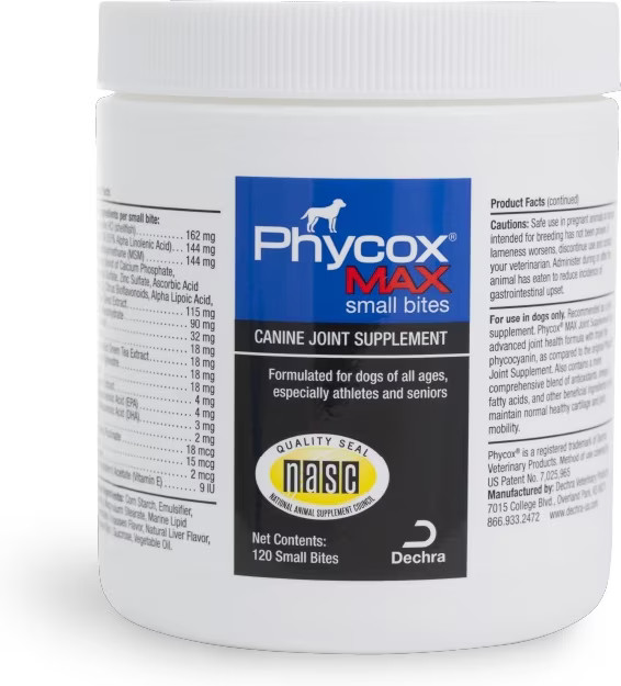 PhyCox Max Small Bites Canine Joint Support, 120ct