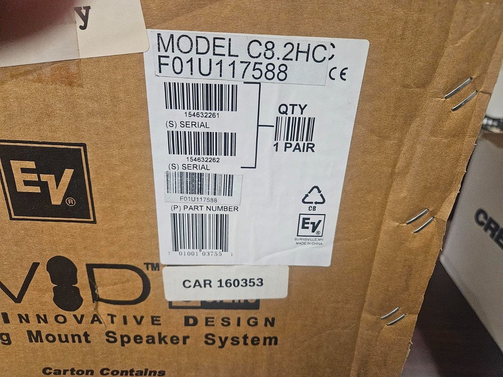 EV Innovative Design (MODEL C8.2HP - PAIR - Ceiling Mount Speaker System