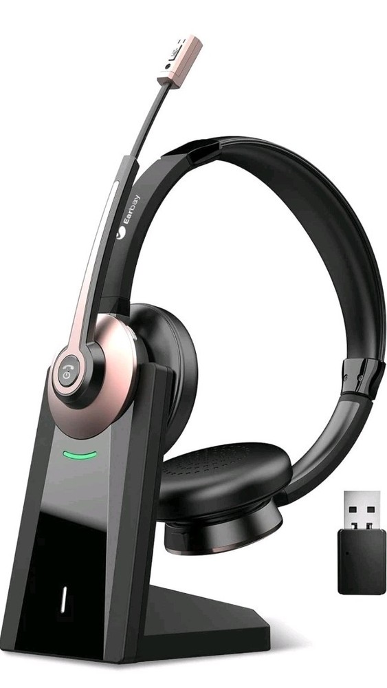 Earbay Wireless Headset With Microphone Black BT786C-D