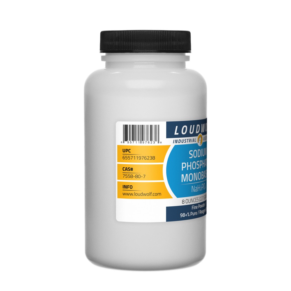 Sodium Phosphate Monobasic, 8oz, Reagent Grade, Sturdy Bottle, SHIPS SAME DAY