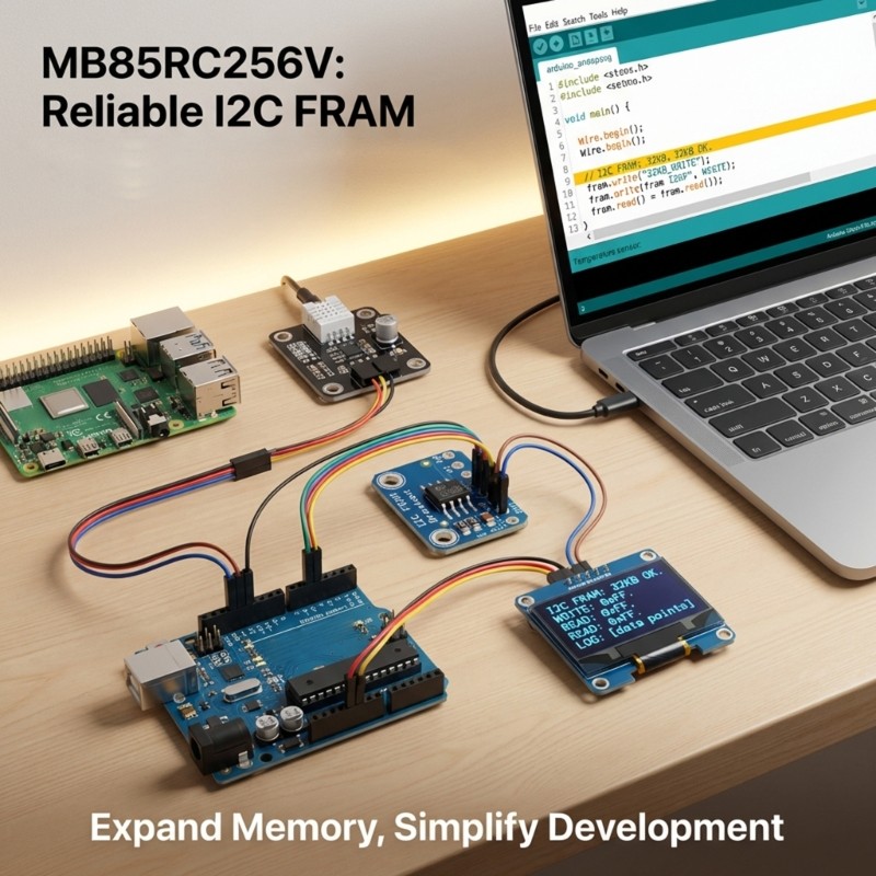 Fast Speed 256Kb FRAM Memory Module MB85RC256V Microcontroller For Sensing