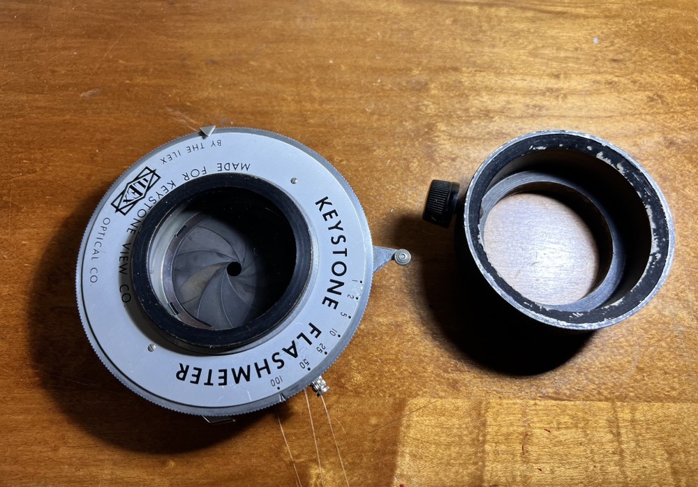 Vintage Ilex Shutter Keystone Flashmeter large format Thread Diameter 58 mm