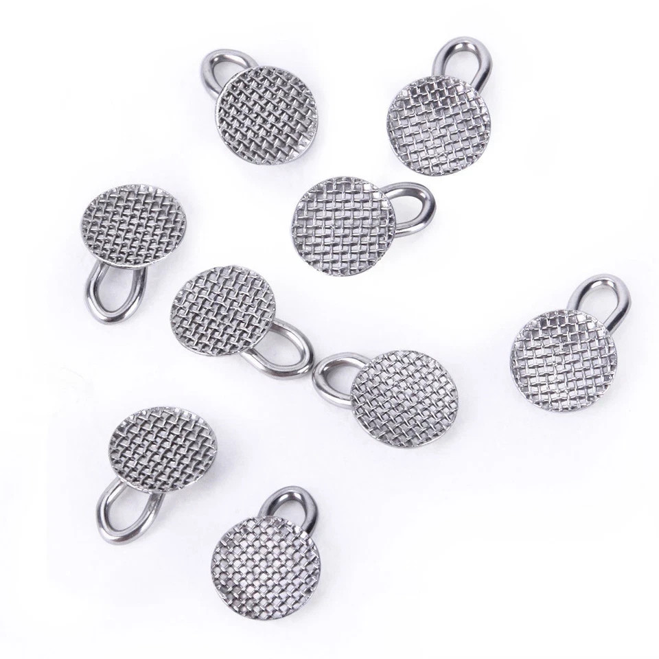 100Pc Dental Orthodontic Traction Hook Round Bondable Caplin Hook Lingual Button