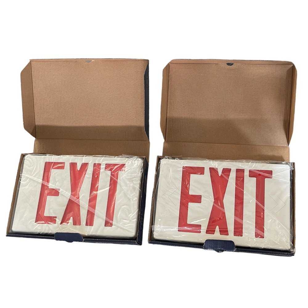 COMPACT SIZE 11.5" x 7.5"LED EXIT SIGN (2 PACK) (QB)