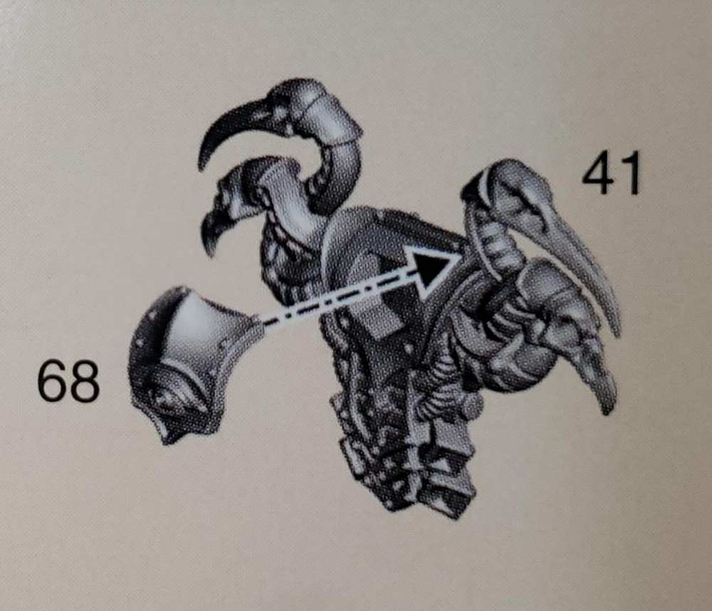 Warhammer 40k Thousand Sons Bits Exalted Sorcerer Crane Head Backpack #41