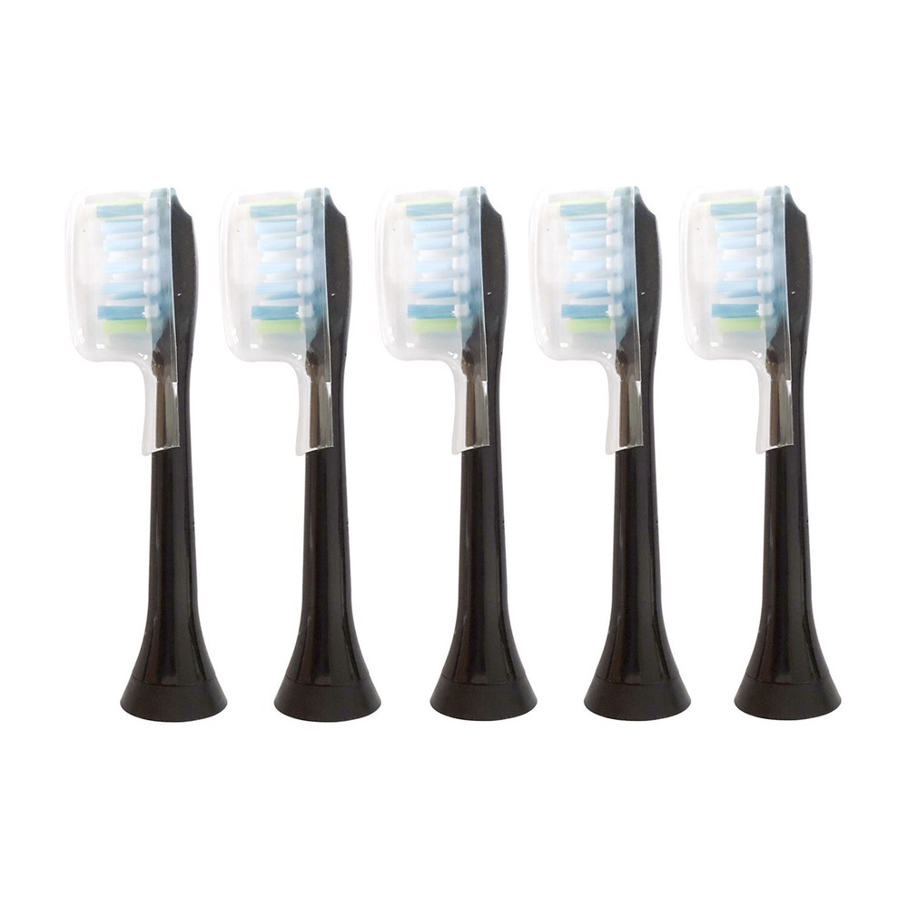 5x Philips DiamondClean Smart C3 Plaque Control Brush Heads | Black | No Box