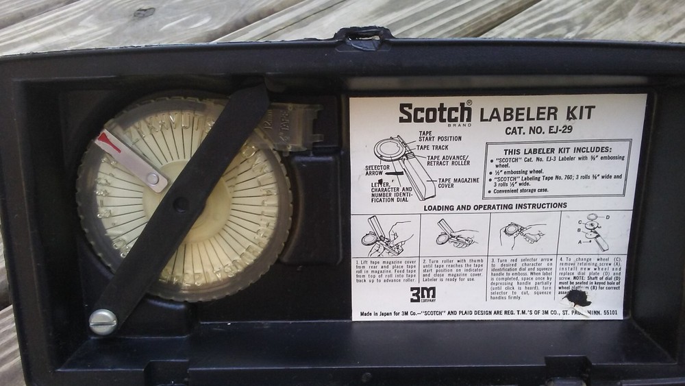 Scotch EJ-29 Vintage Labeler Kit with EJ-3 Label Maker