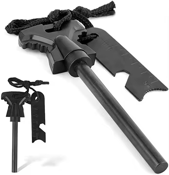 Travel Ferro Rod Fire Starter with Striker Magnesium Fire Starter Fire Tool
