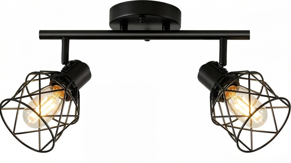 2-Lights Kitchen Track Lighting, Adjustable Multi-Directional Ceiling Light F...