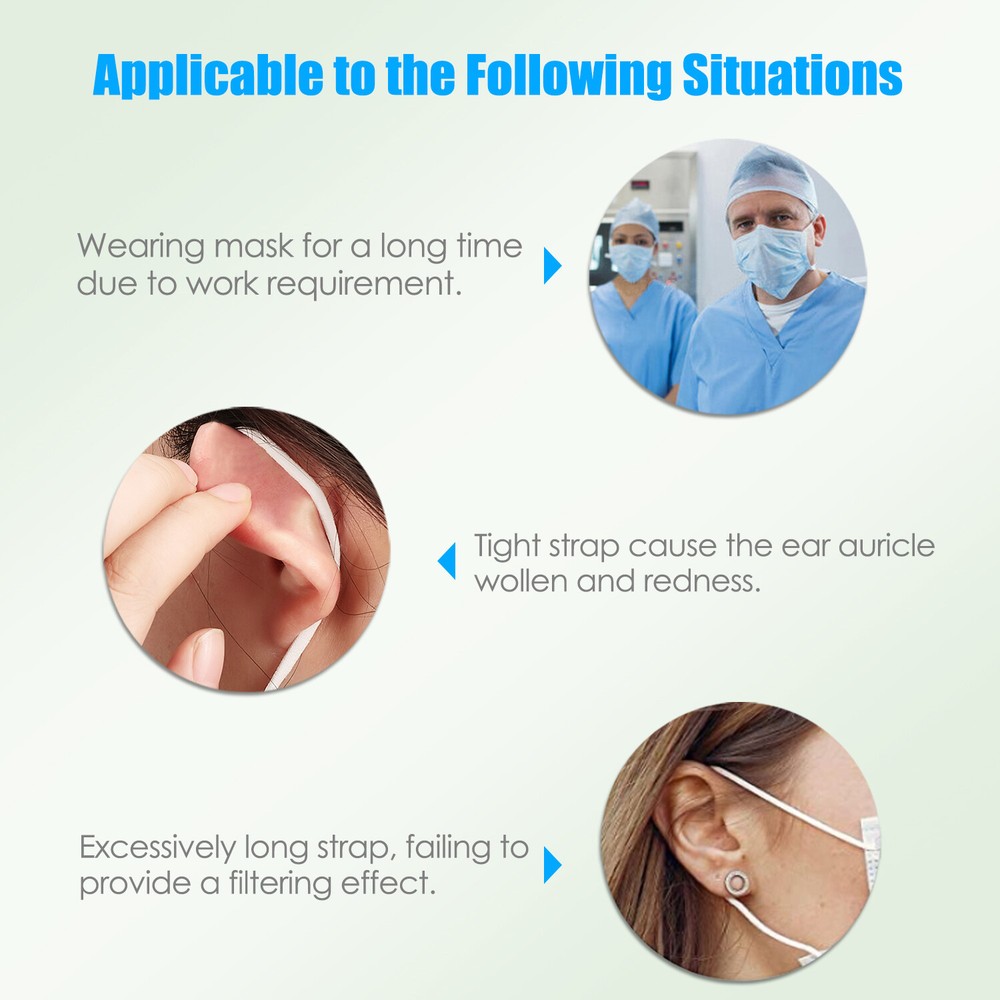 10PCS Face Mask Extender Ear Hook Ear Strap Extension Mask Clip Saver Adjustable