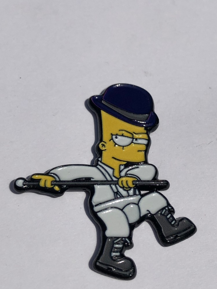 Bart Clockwork Orange Alex Mashup Funny Silly HAT PIN Lapel Brooch