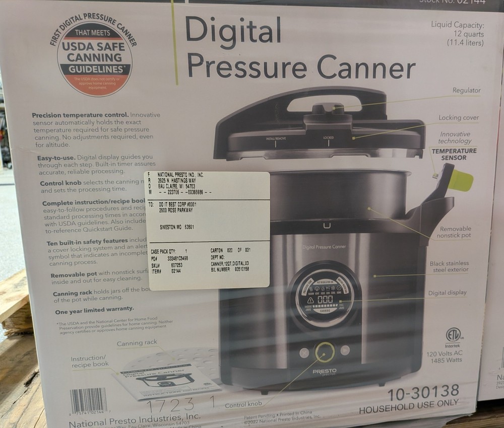 PRESTO Precise Digital Pressure Canner 02144 12 Quart
