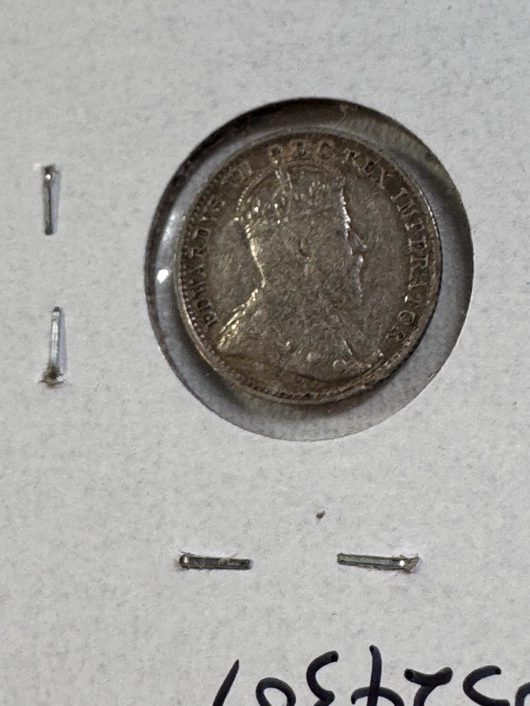 1907 Canada 5 Cents Silver Coin