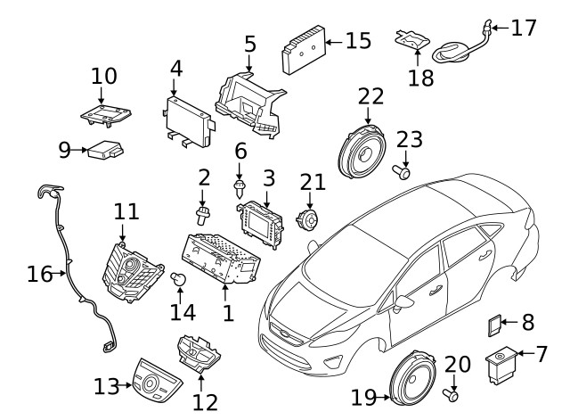 Genuine Ford Front Dr Speaker CV6Z-18808-A