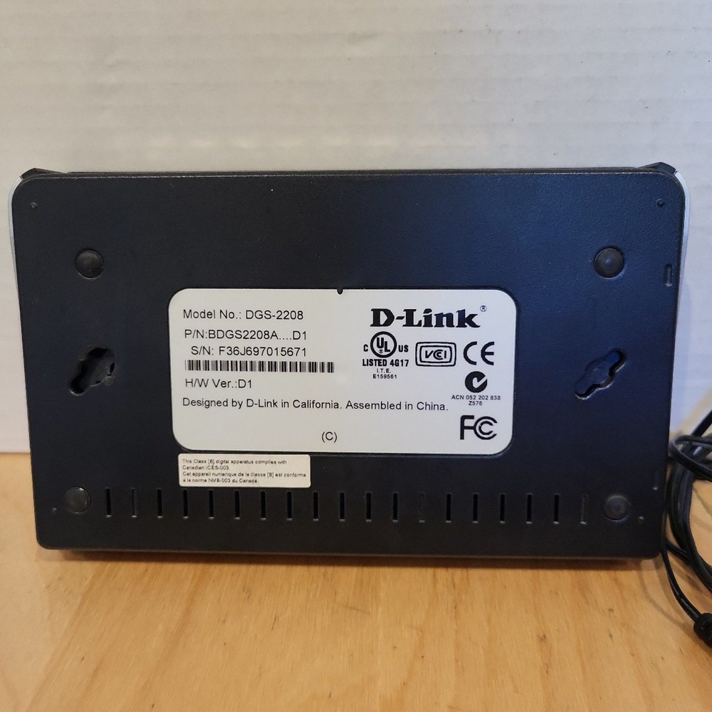 d-link 8 port gigabit switch dgs-2208