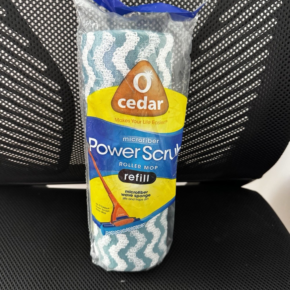 O-Cedar Power Scrub Replacement Mop Head Refill Microfiber Roller Wave Sponge