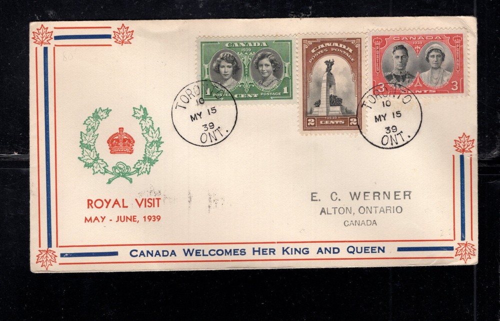 Canada   Royal  Visit  cachet  cover  1939