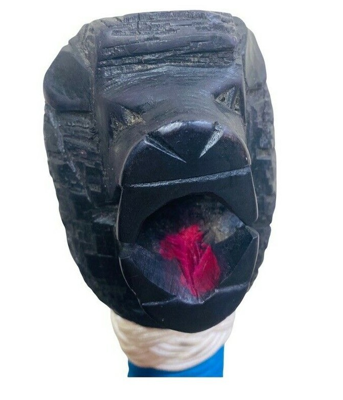 Handmade Wood Talking Stick, 23" Long, 2lbs, Black