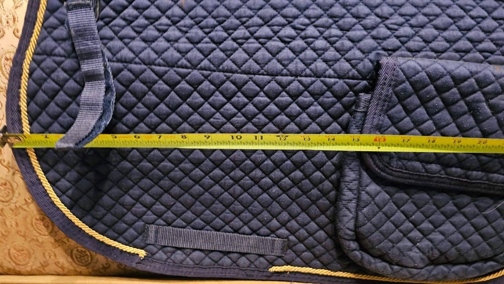 TWO All Purpose Half Fleece-lined English Saddle Pad with Pockets