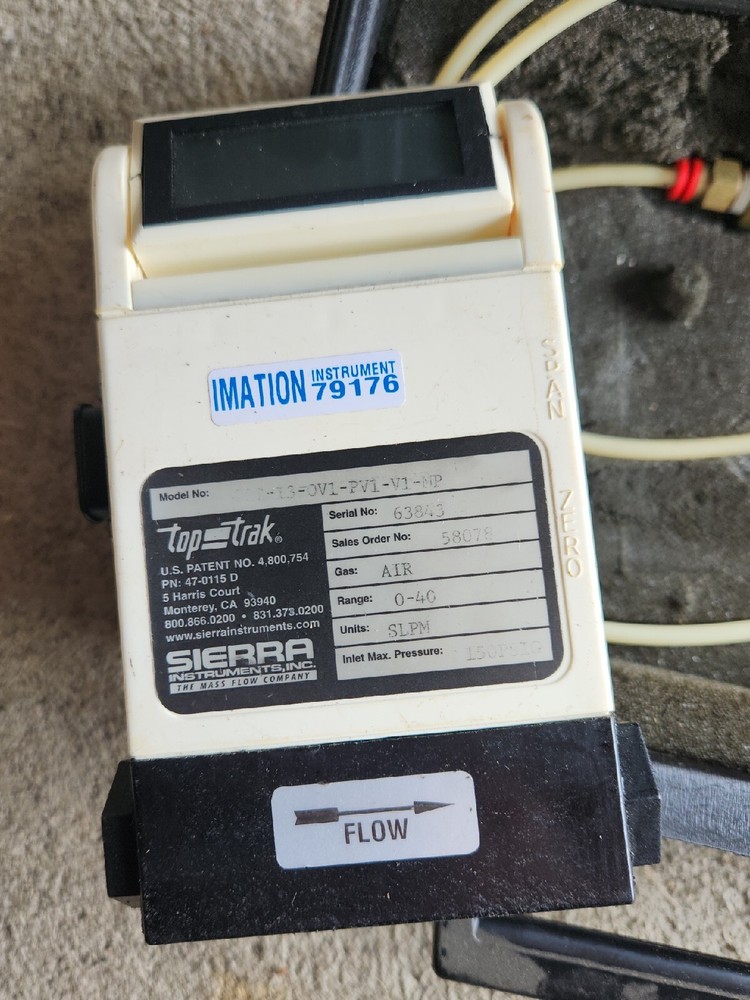 SIERRA INSTRUMENTS TOP TRAK MASS FLOWMETER GAS AIR SLPM 0-4C UNTESTED