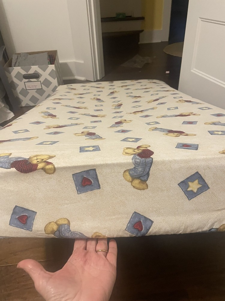 Blue Jean baby crib sheet
