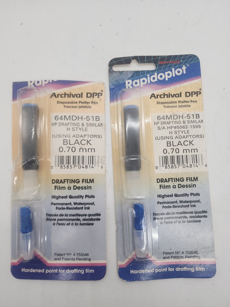2 Rapidoplot Archival DPP plotter pen model 64MDH-51B
