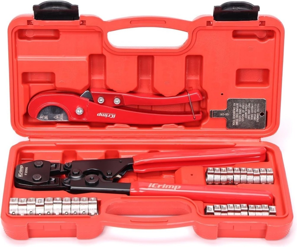 Durable iCrimp PEX Crimping Tool with Ergonomic Grip - Complete Kit For Easy Use
