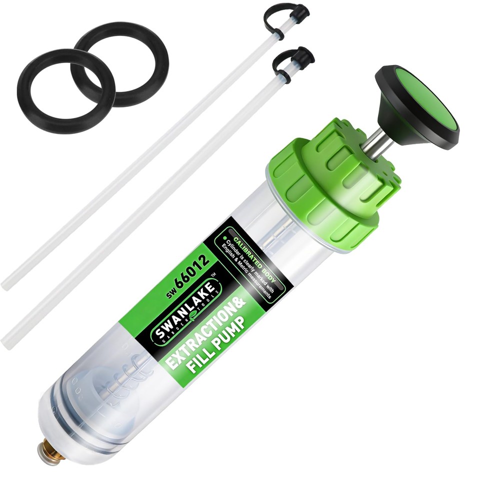 SWANLAKE 200cc Fluid Extractor, Extraction&Fill Pump,Fluid 200ML, green