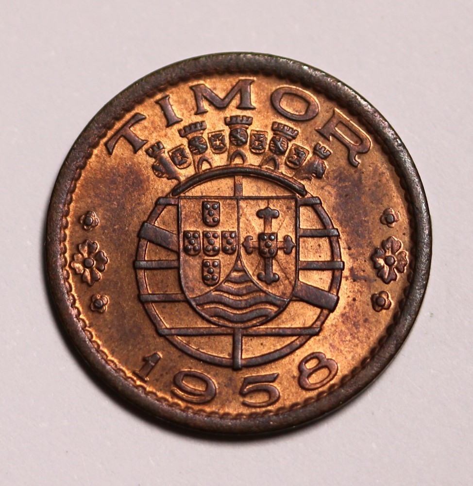 Timor 10 Centavos 1958 KM# 10 AU Coin