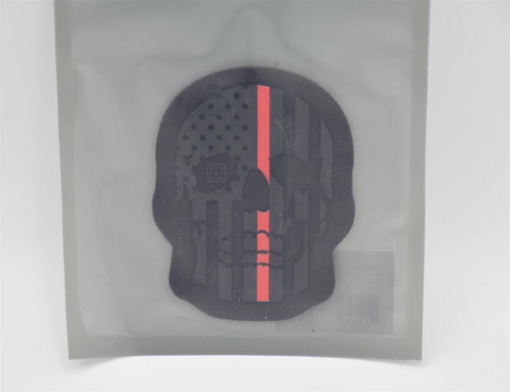 5.11 TACTICAL HONOR SERIES THIN RED LINE SKULL LOGO PATCH HOOK/LOOP FIREFIGHTERS