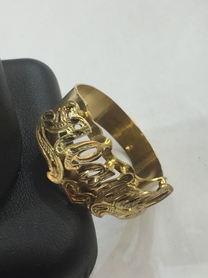 PERSONALIZED 14K ROUND NAME RING 3D ANY NAME UP TO 9 LETTERS