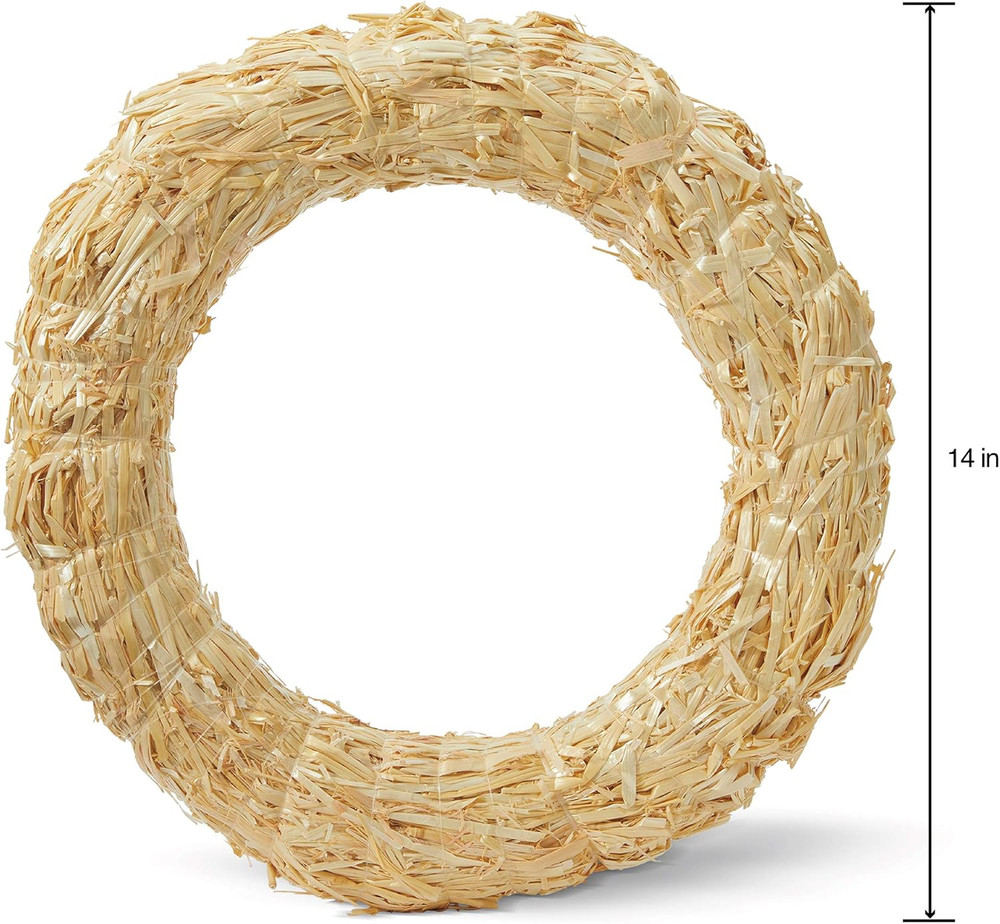 Straw Wreath Form 14 Inch Natural