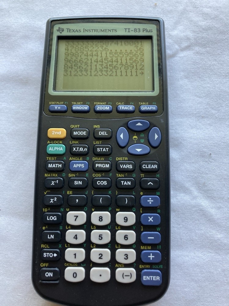 Texas Instruments TI-83 Plus Graphing Calculator - Black - TESTED
