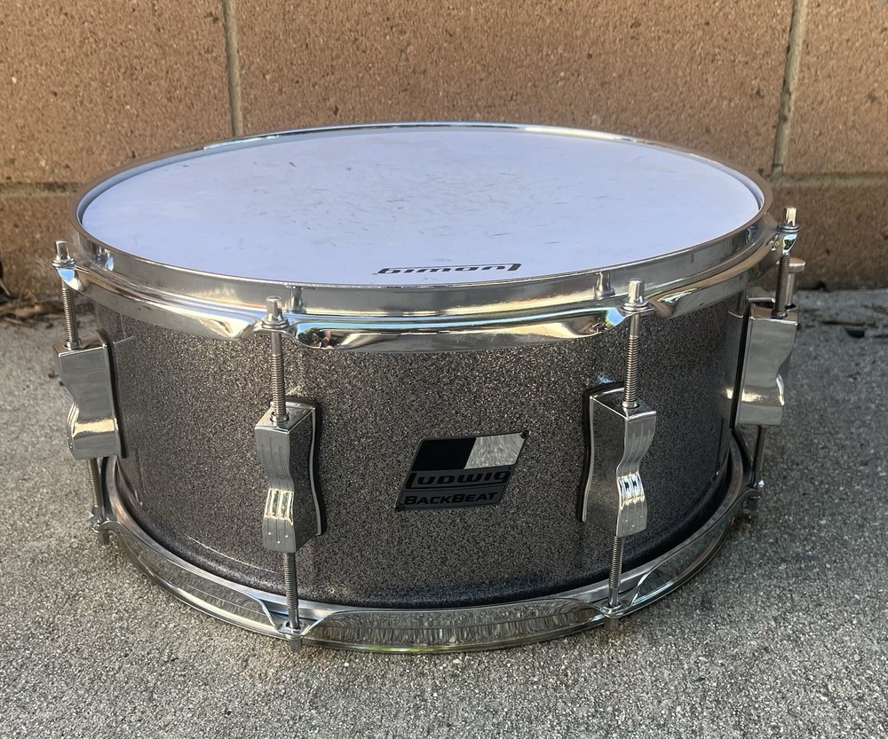 Ludwig 6x14 Backbeat Grey Sparkle Snare Drum