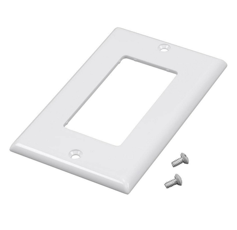 2-Pack, 1-Gang Décor Wall Plate, White