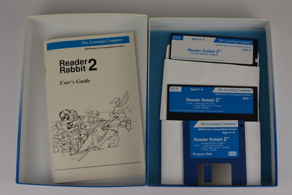 PC 3.5" Learning Game - Reader Rabbit 2 (PC, 1991) - 5.25" 3.5" IBM Tandy Dos PC