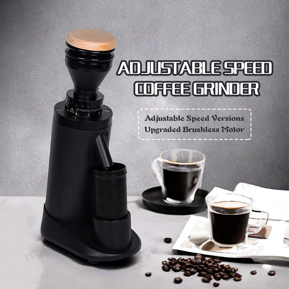 Electric Coffee Grinder ITOP40 plus Updated Conical or Flat Burr Stepless Speed