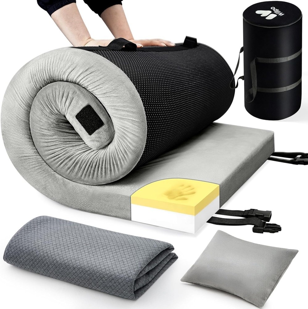 Interchangeable Waterproof Covers Memory Foam Camping Mattress - 3" Thick