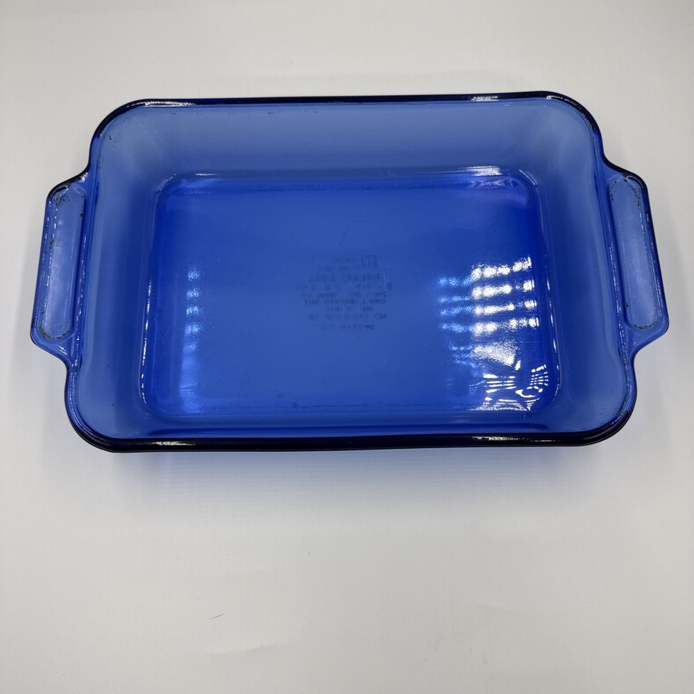 Anchor Ovenware  8"x11.5"x2” 2 Quart Baking Dish Blue