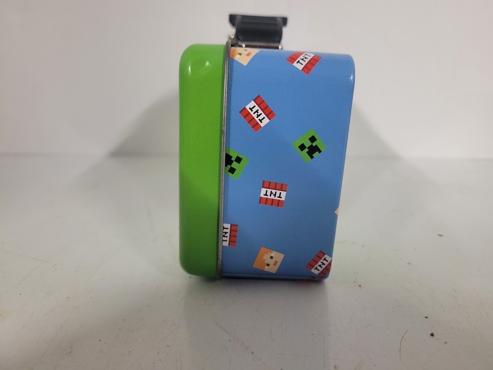 Minecraft Green Tin Tool Box Handle Latch/Hinge Pencil Box Storage