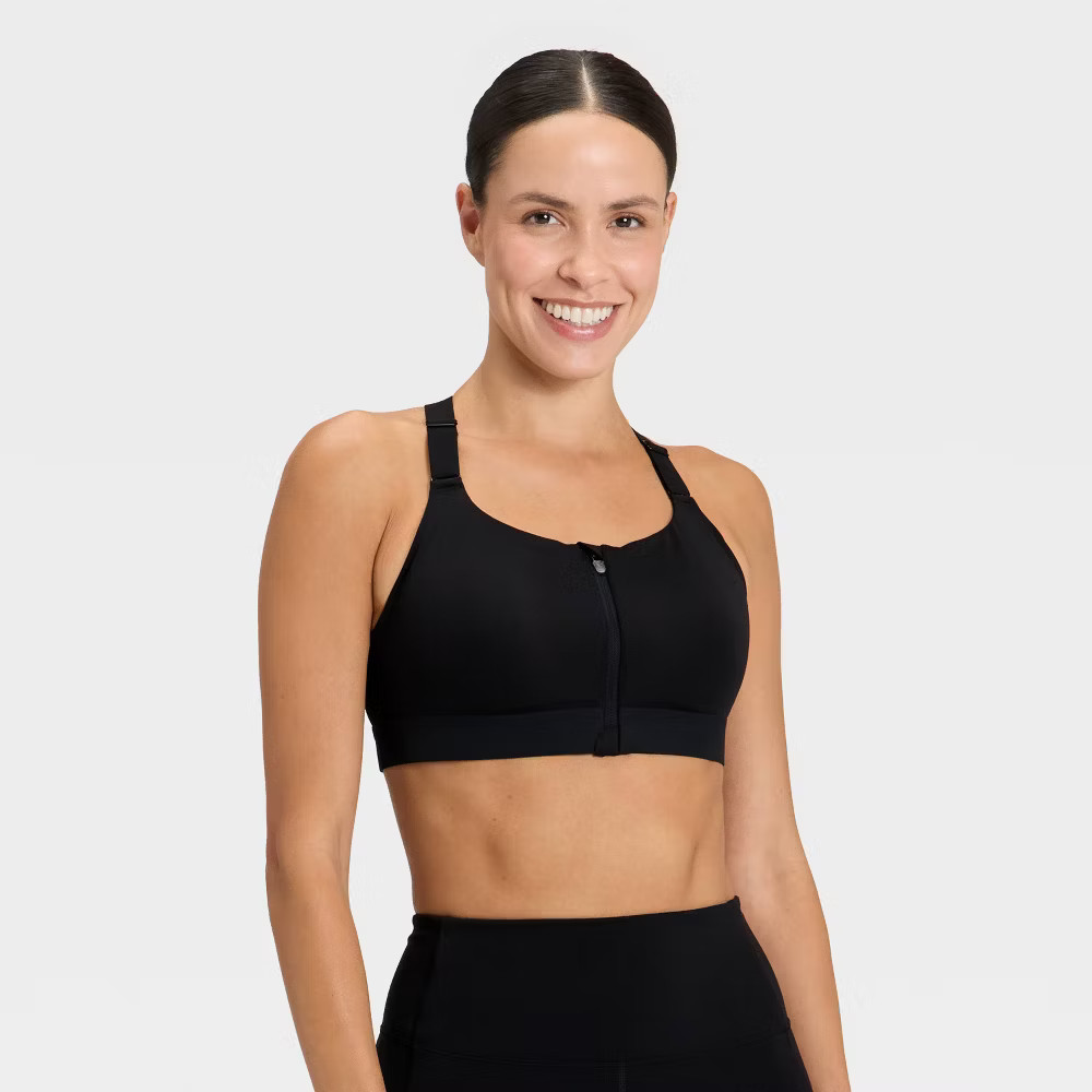 Women's High Support Front Zip Bra - All In Motion