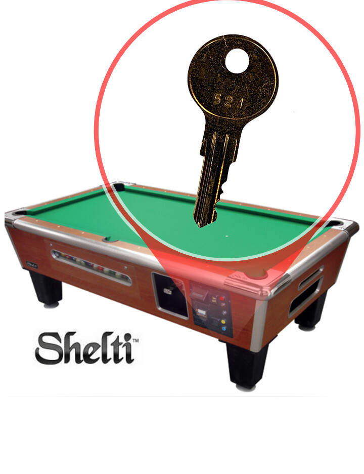 521  Shelti Gold Standard pool table key or replacement lock  - you select