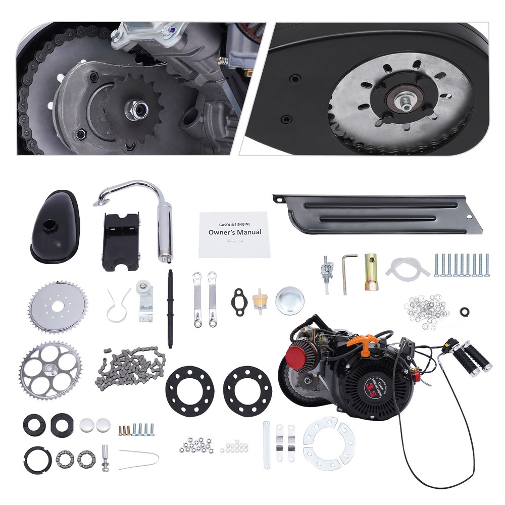 100cc 4-stroke Bicycle Engine Kit Set Gas Motorized Motor Bike Modified Engine