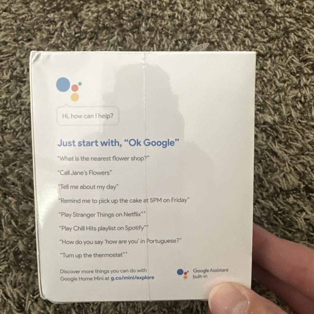 Google Home Mini (Charcoal) Smart Speaker with Google Assistant Mode# GA00216-US