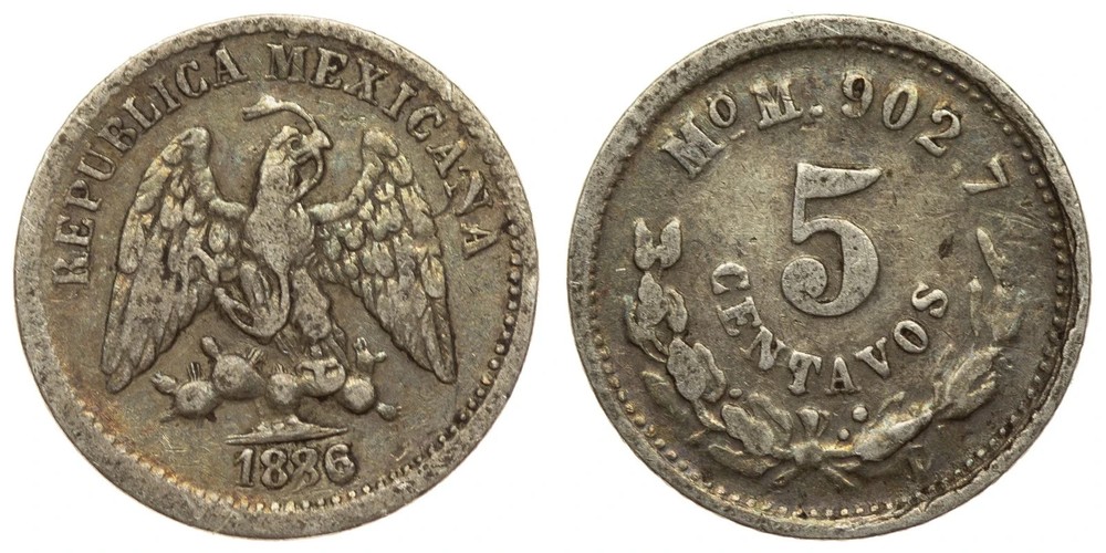 Mexico - 5 Centavos 1886 - Silver