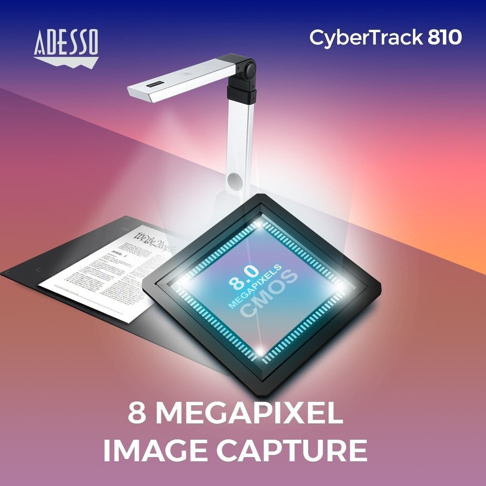 4K 8MP Fixed-Focus Document Camera Projector for Teachers Banks